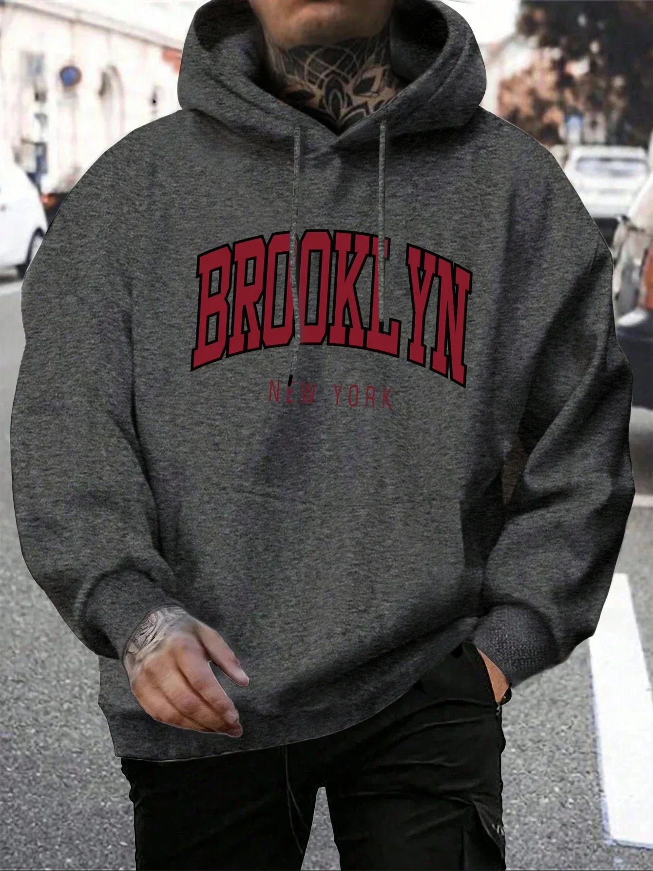 Brooklyn Hoodie – Unisex Kapuzenpullover im College-Stil