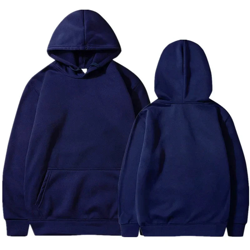 Basic Navy Hoodie – Unisex Kapuzenpullover in Dunkelblau